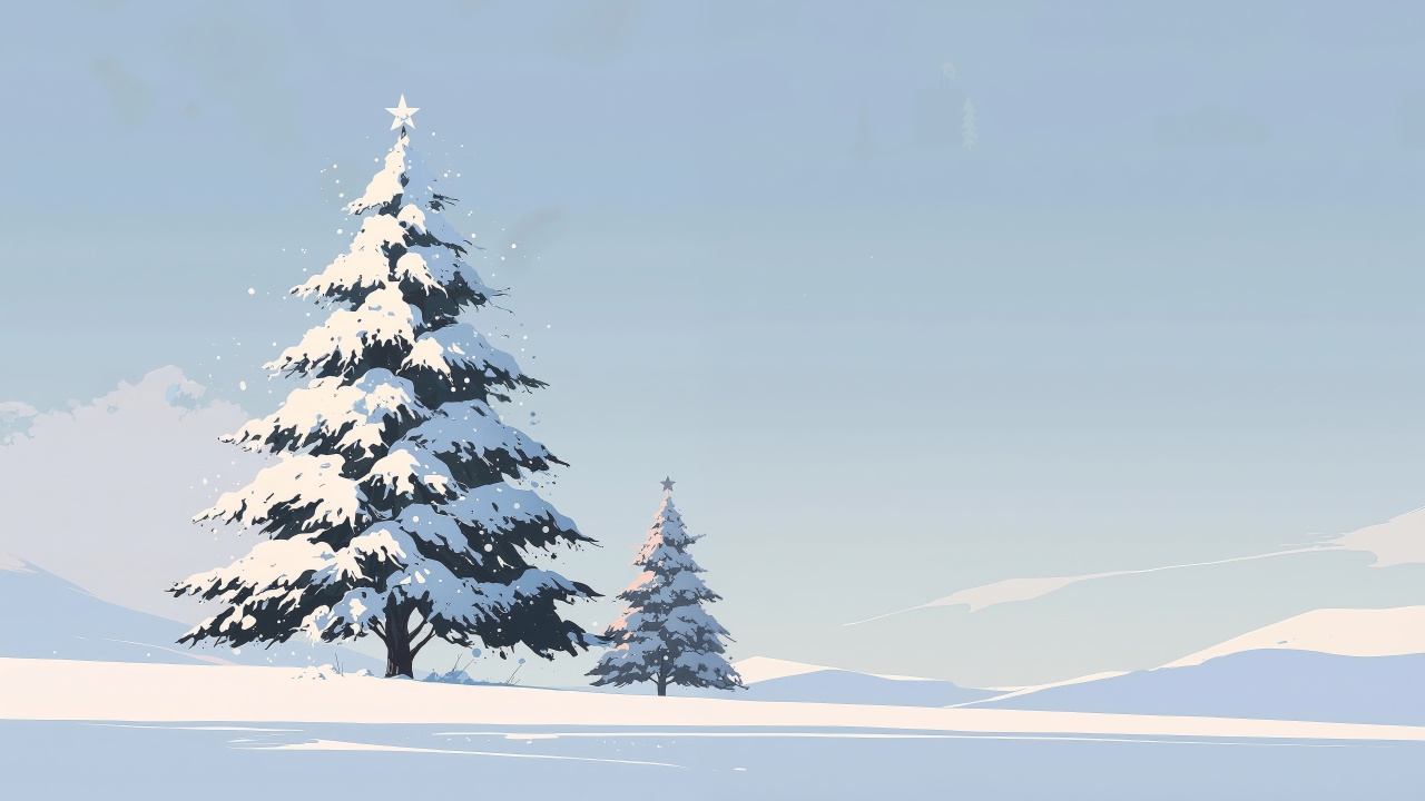 winter scenery wallpaper, cozy nights, holiday decor, background for desktop wallpaper (horizontal)