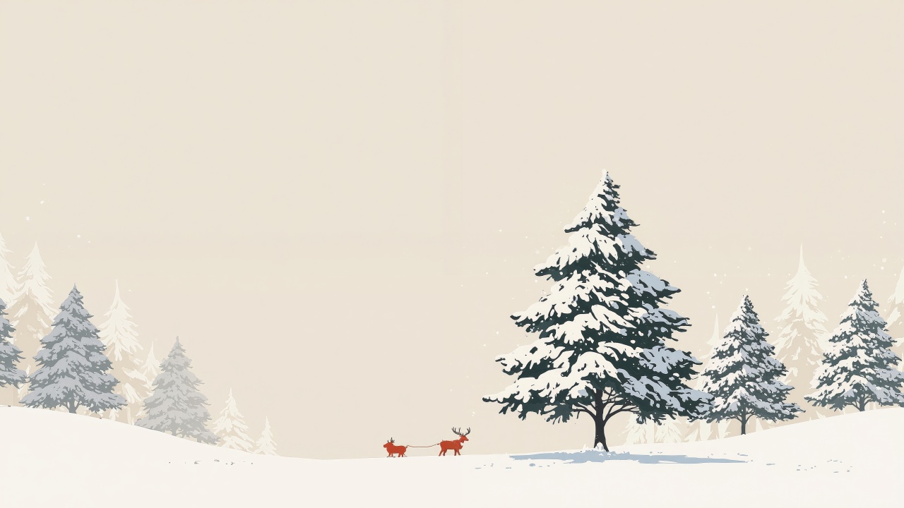 christmas trees wallpaper, holiday trees, decorative evergreens, background for desktop wallpaper (horizontal)