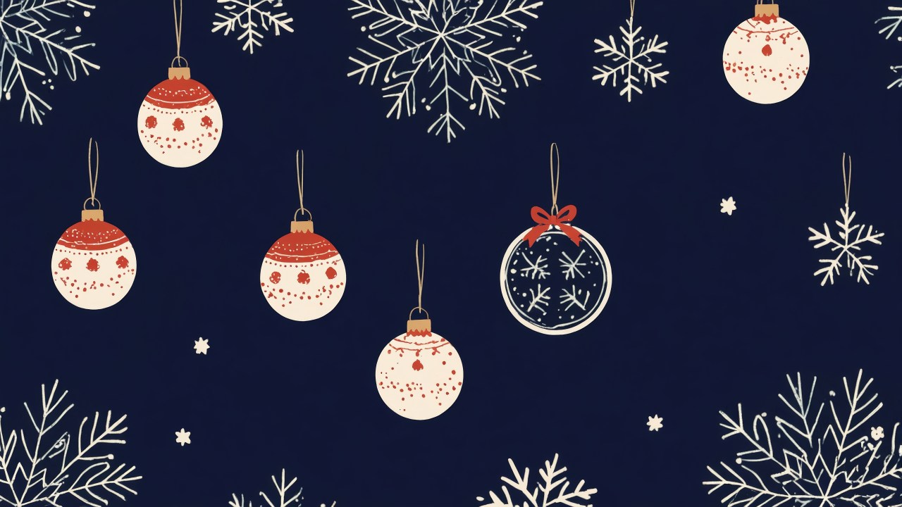 merry and bright wallpaper, festive wallpaper, christmas patterns, background for desktop wallpaper (horizontal)