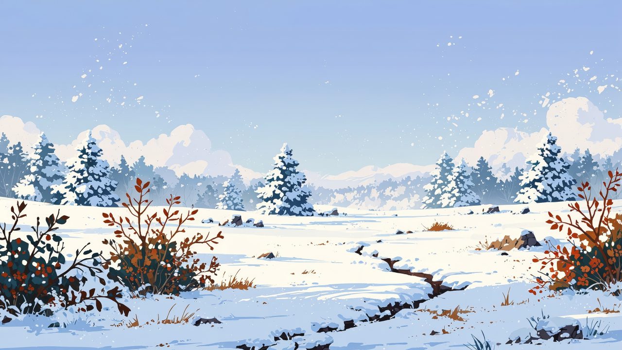 cozy cabins wallpaper, winter magic, snowy scenes, background for desktop wallpaper (horizontal)