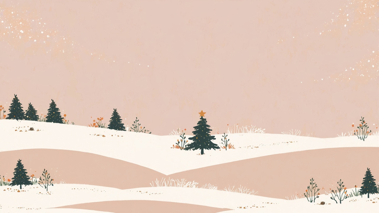 cozy blankets wallpaper, snowflakes falling, hot beverages, background for desktop wallpaper (horizontal)