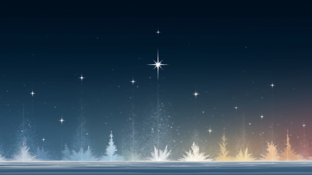 north star wallpaper, outdoor illumination, christmas cheer, background for desktop wallpaper (horizontal)