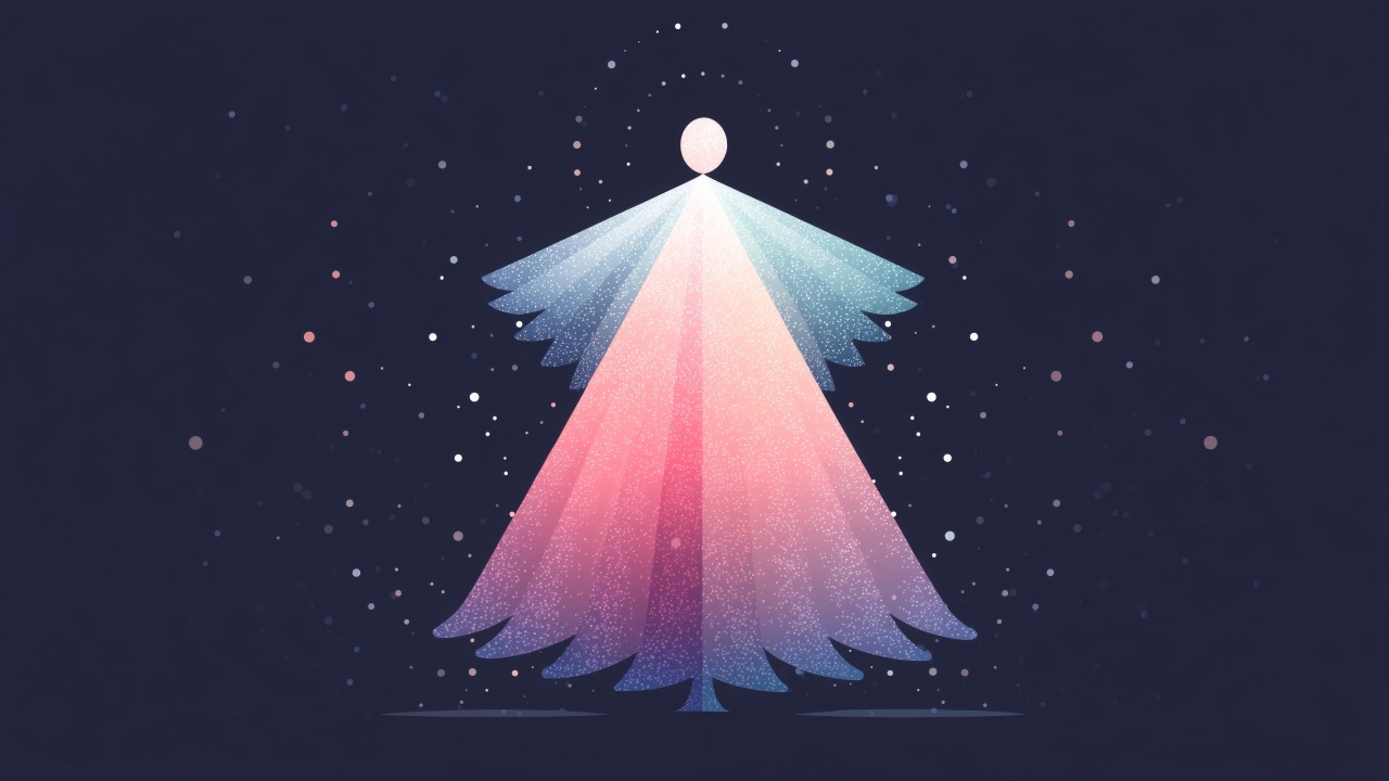 snow angel wallpaper, snowy background, peaceful landscape, background for desktop wallpaper (horizontal)