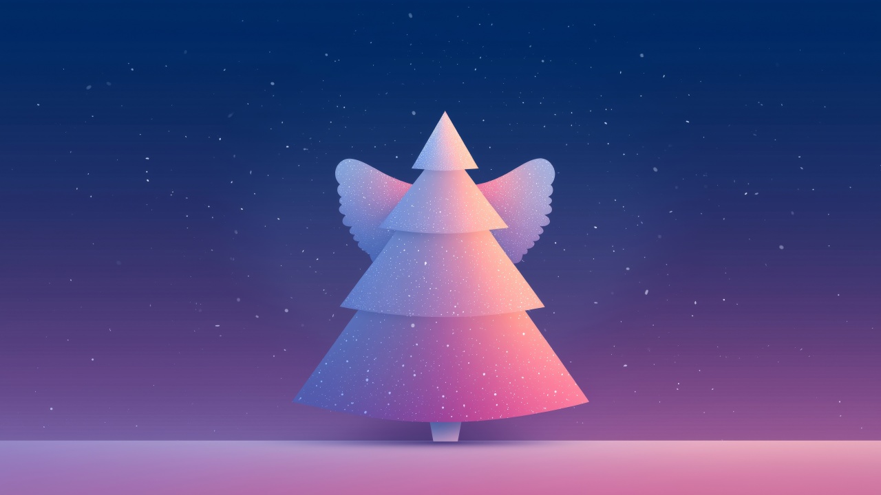 snow angel wallpaper, frosty background, childhood memories, background for desktop wallpaper (horizontal)