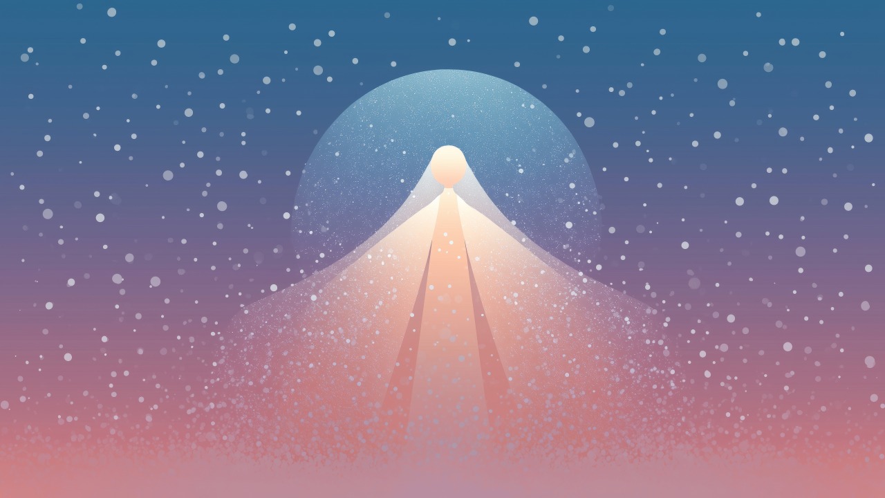 angel wallpaper, christmas tree ornaments, winter decorations, background for desktop wallpaper (horizontal)