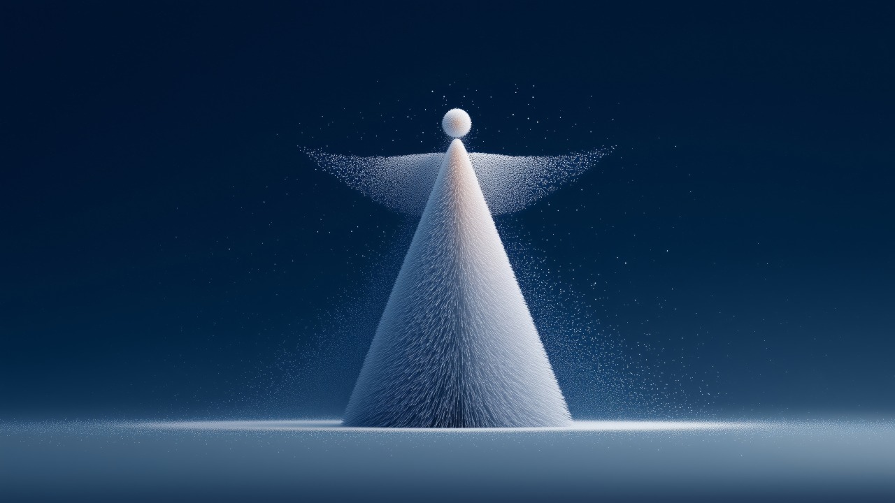 angel snow wallpaper, christmas angel, holiday celebration, background for desktop wallpaper (horizontal)