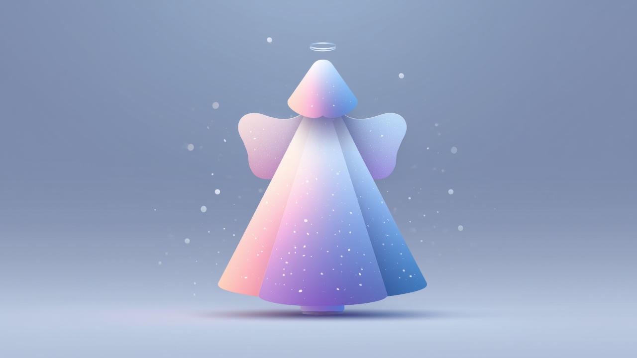 angel snow wallpaper, christmas angel, snow decor, background for desktop wallpaper (horizontal)