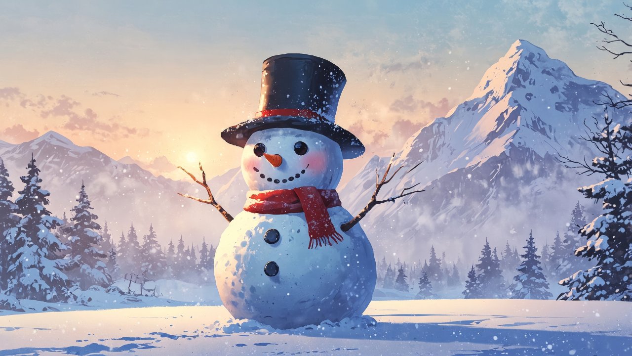 snow sculpture wallpaper, snowy mountain, outdoor sculptures, background for desktop wallpaper (horizontal)