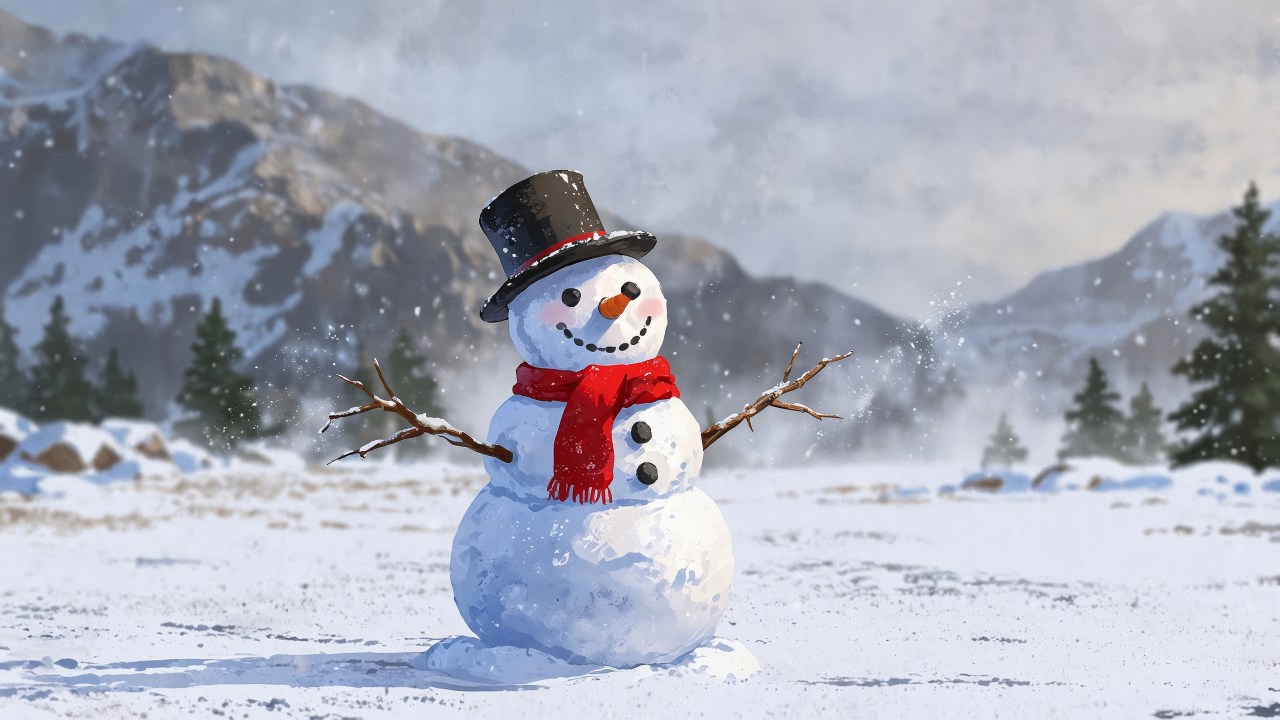 snow sculpture wallpaper, snowy mountain, winter festival, background for desktop wallpaper (horizontal)