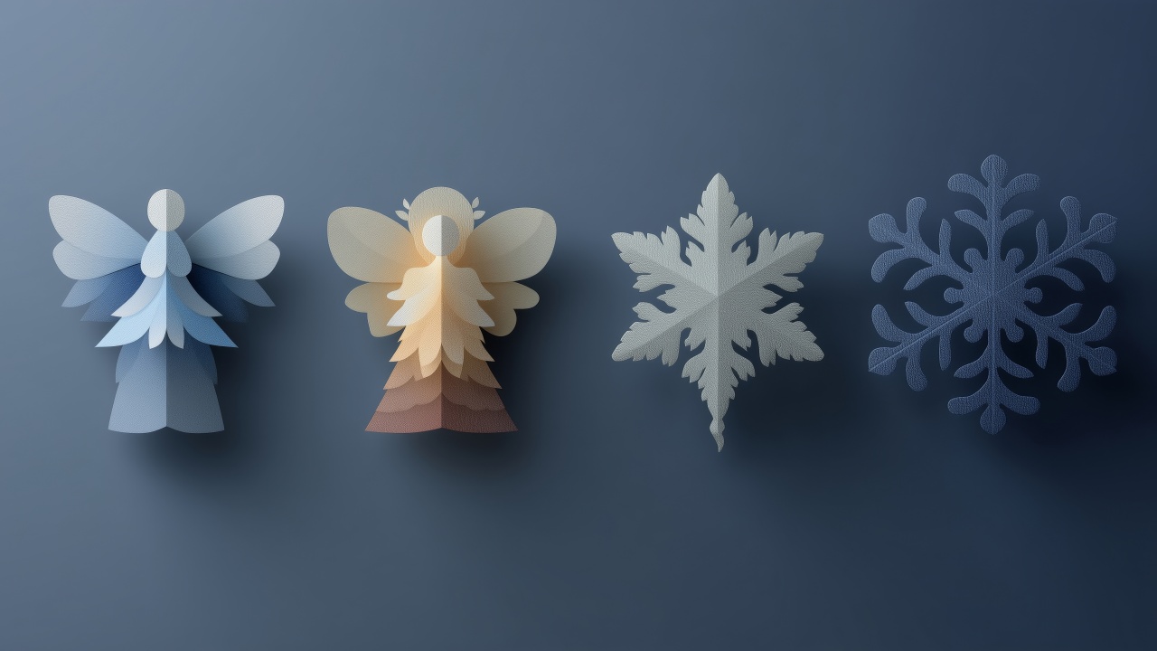 snowflake images wallpaper, decorative snowflakes, winter decorations, background for desktop wallpaper (horizontal)