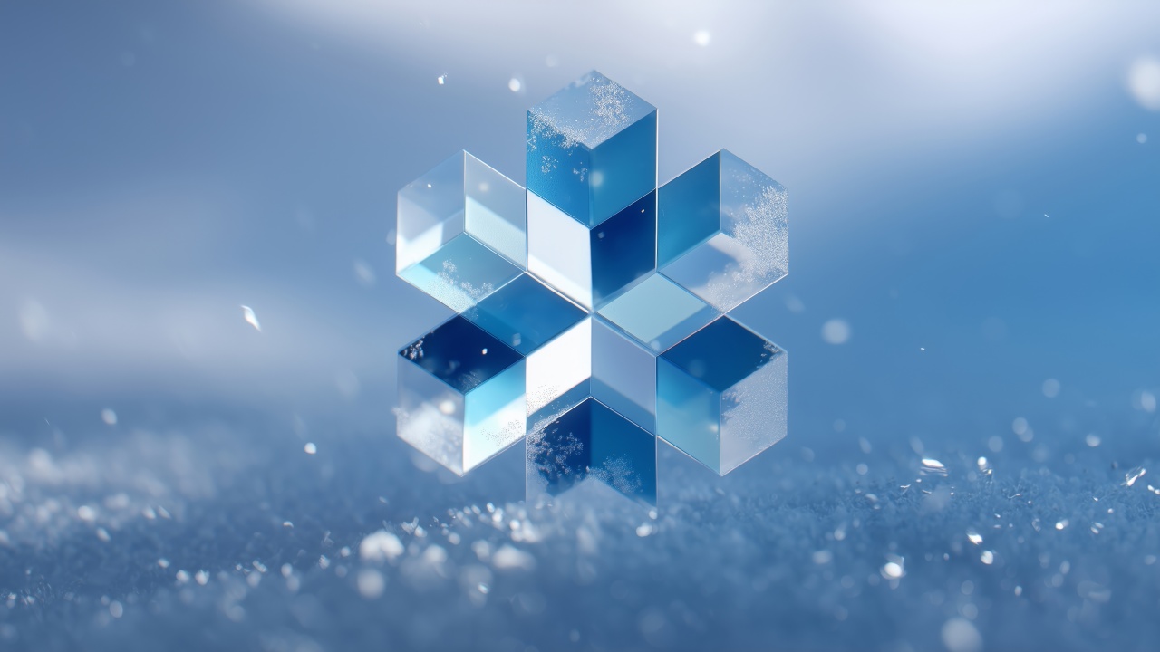 artistic snowflakes wallpaper, serene backgrounds, ethereal imagery, background for desktop wallpaper (horizontal)