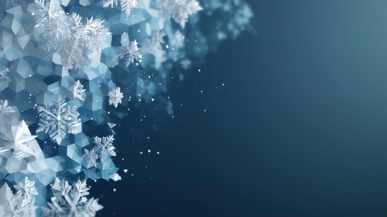 cool tones wallpaper, snow patterns, nature-inspired art, background for desktop wallpaper (horizontal)
