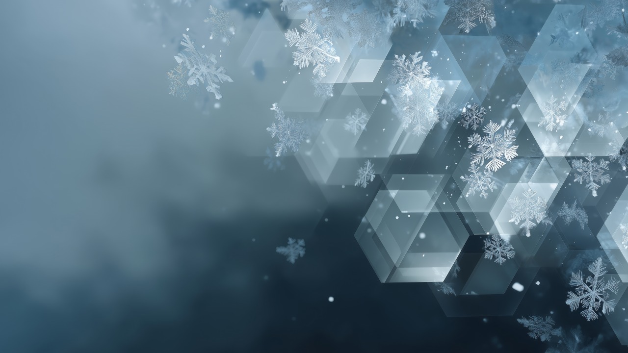 snow patterns wallpaper, nature-inspired art, cool tones, background for desktop wallpaper (horizontal)