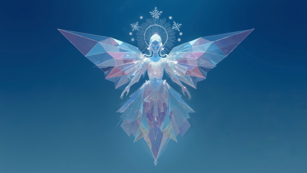 ice queen wallpaper, chill vibes, crystalline snow, background for desktop wallpaper (horizontal)