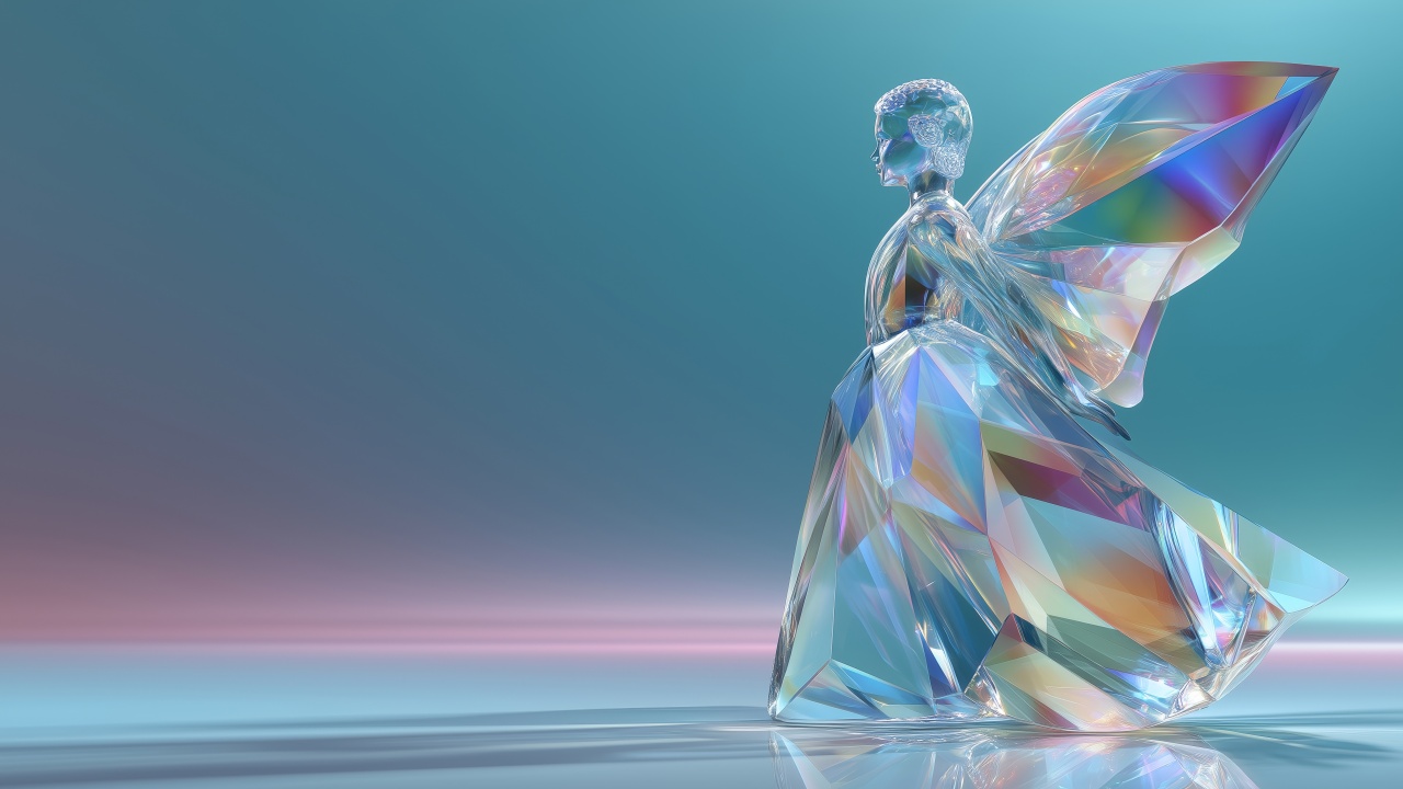 sculpture wallpaper, crystal sculpture, ice sculpture, background for desktop wallpaper (horizontal)