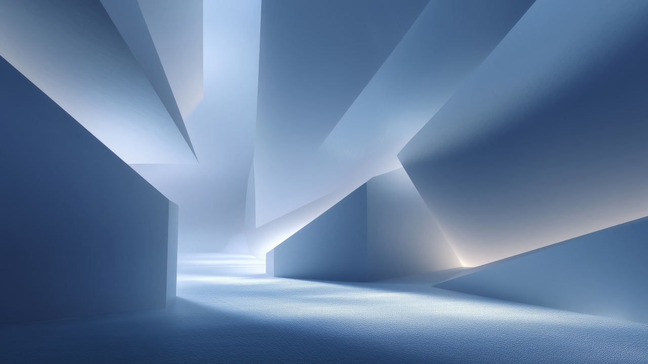 icy geometry wallpaper, minimal ice, cold aesthetics, background for desktop wallpaper (horizontal)