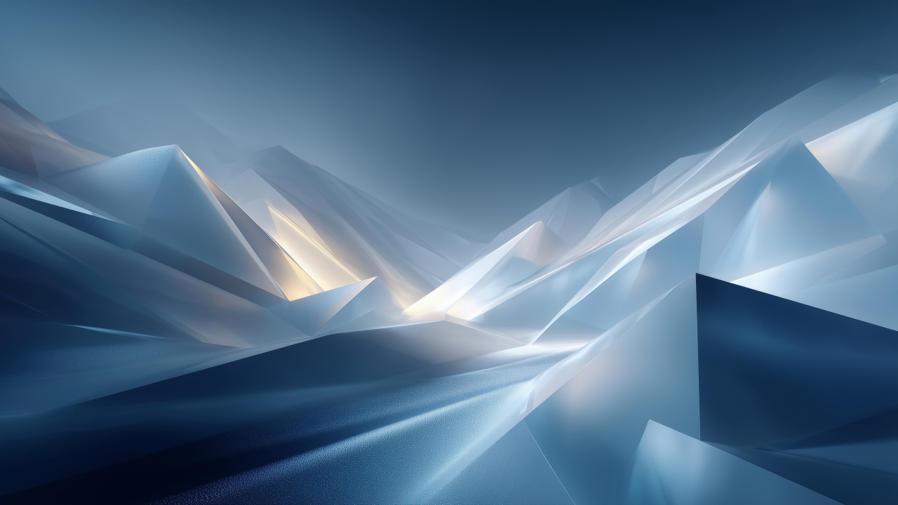 icy geometry wallpaper, minimal ice, crystalline ice, background for desktop wallpaper (horizontal)