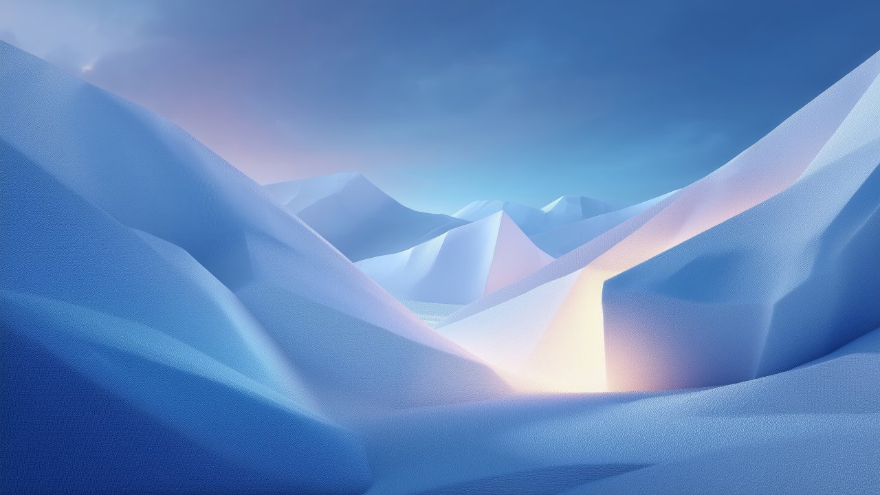 winter geometry wallpaper, icy textures, abstract winter designs, background for desktop wallpaper (horizontal)