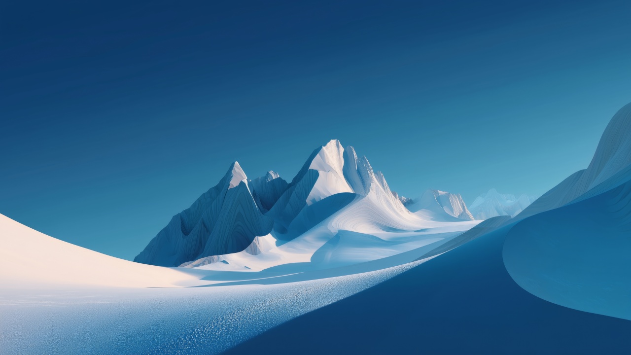 alpine abstract wallpaper, serene nature, cold aesthetics, background for desktop wallpaper (horizontal)