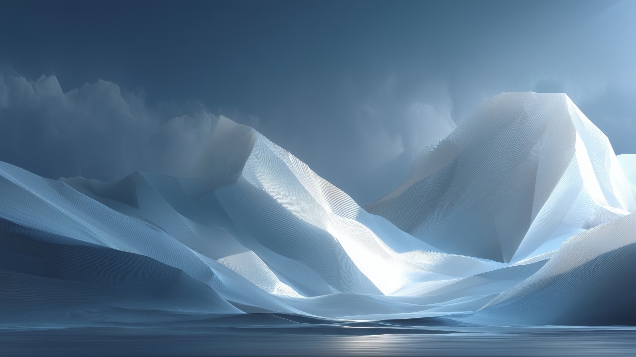 minimal abstract mountains wallpaper, serene nature, tranquil ambiance, background for desktop wallpaper (horizontal)