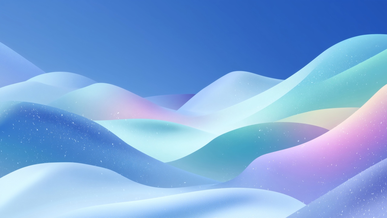 fluid shapes wallpaper, cold aesthetics, colorful abstract shapes, background for desktop wallpaper (horizontal)