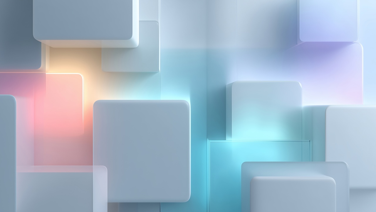 abstract glass wallpaper, clear tiles, reflective surfaces, background for desktop wallpaper (horizontal)