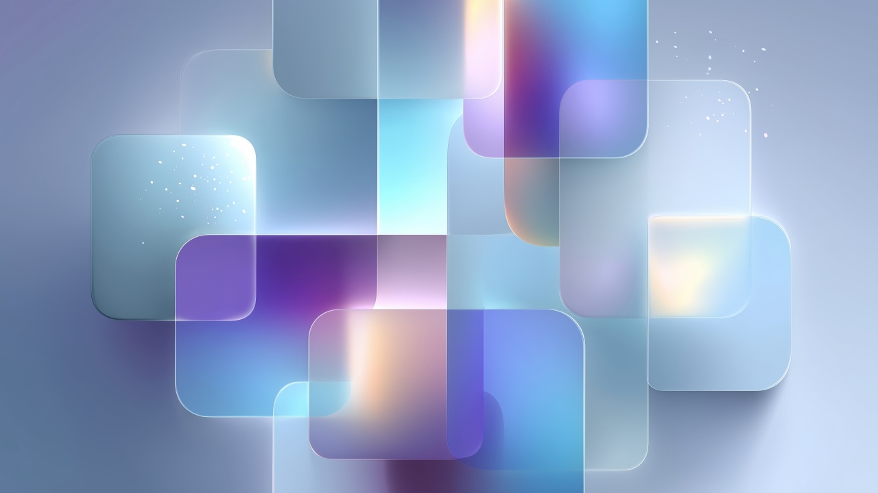 abstract glass wallpaper, clear tiles, clear glass art, background for desktop wallpaper (horizontal)