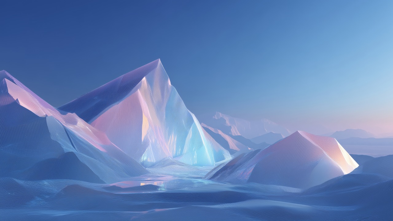 abstract crystals wallpaper, spectrum art, artistic design, background for desktop wallpaper (horizontal)