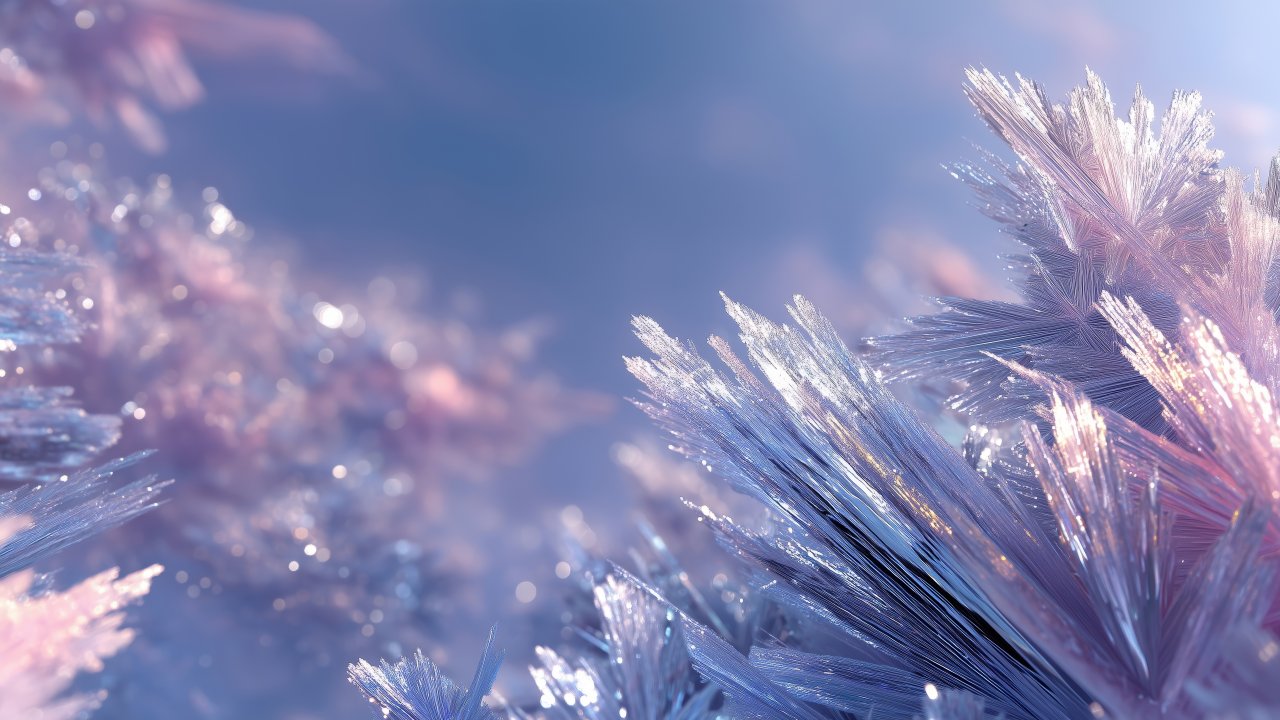 fractal wallpaper, icy shards, ethereal designs, background for desktop wallpaper (horizontal)