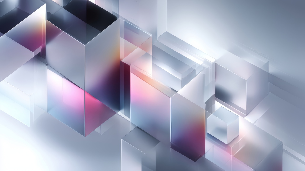 crystalline abstract wallpaper, faceted, prism effect, background for desktop wallpaper (horizontal)