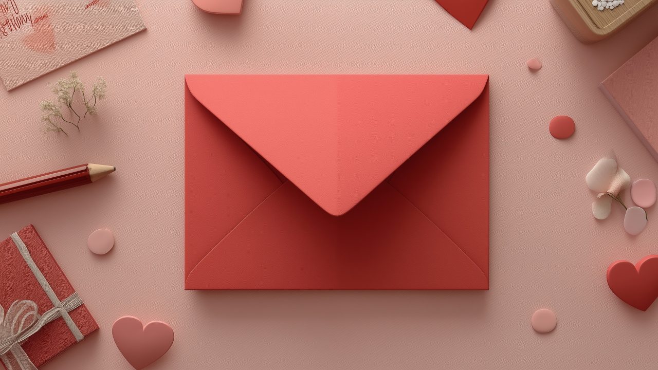 valentines craft wallpaper, festive art, heartfelt message, background for desktop wallpaper (horizontal)