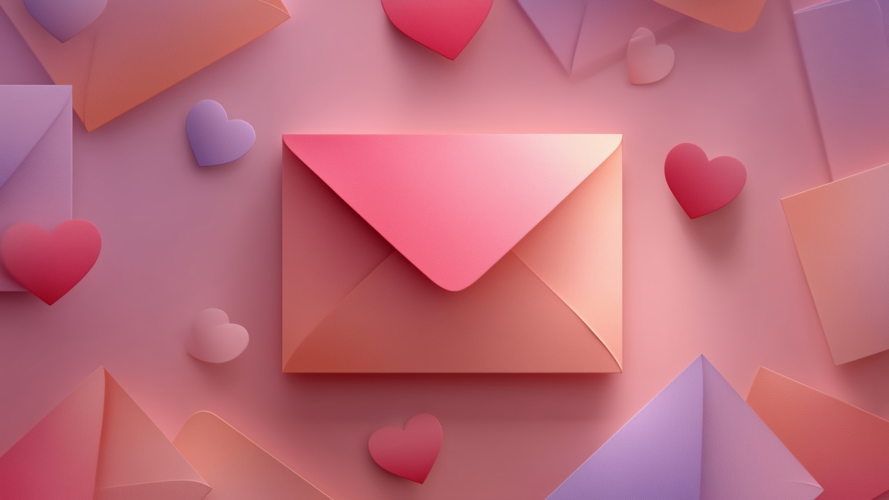 love note wallpaper, diy valentine, affection symbol, background for desktop wallpaper (horizontal)