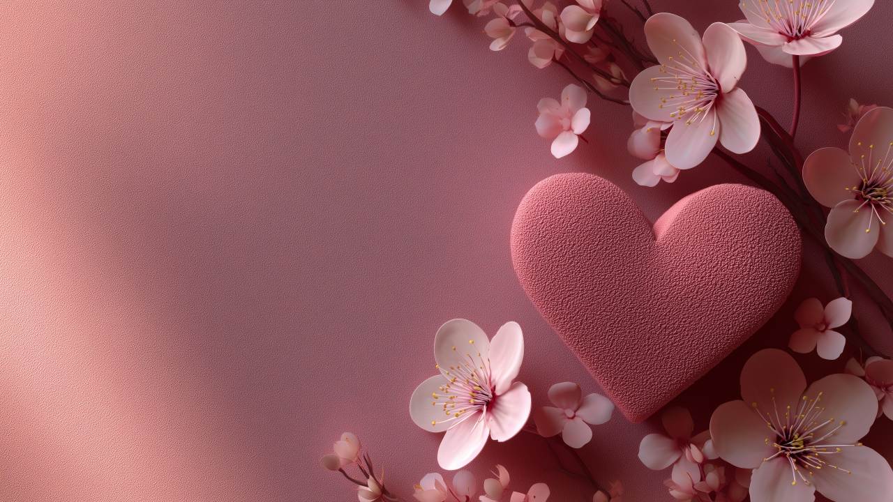 pastel hearts wallpaper, relationship goals, floral arrangements, background for desktop wallpaper (horizontal)