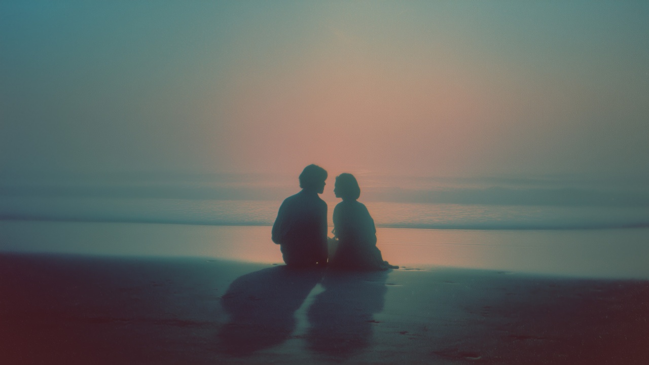 beachside bliss wallpaper, coastal aesthetic, intimate moments, background for desktop wallpaper (horizontal)