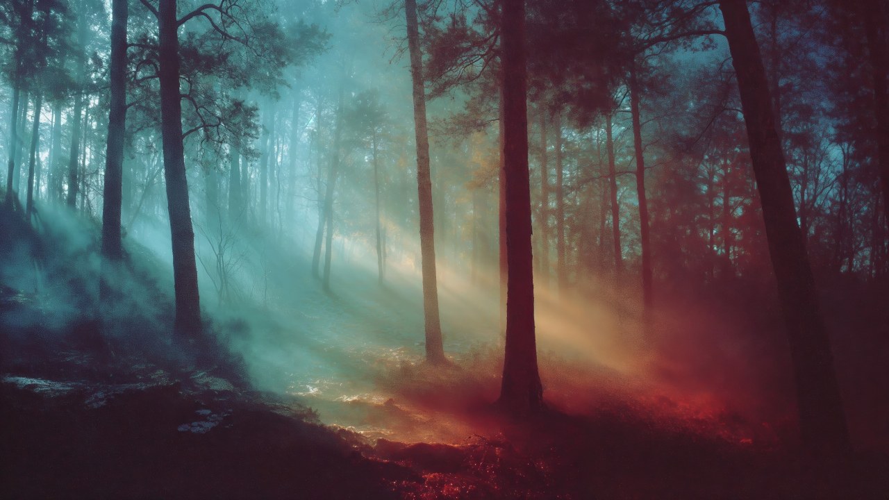 magical woods wallpaper, tranquil grove, soft light, background for desktop wallpaper (horizontal)