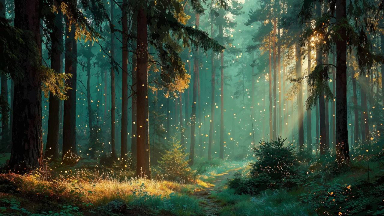 ethereal color wallpaper, nature wonderland, fantasy scenery, background for desktop wallpaper (horizontal)