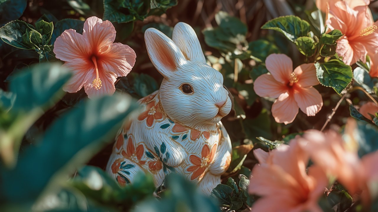 egg hunt wallpaper, holiday crafts, bunny, background for desktop wallpaper (horizontal)