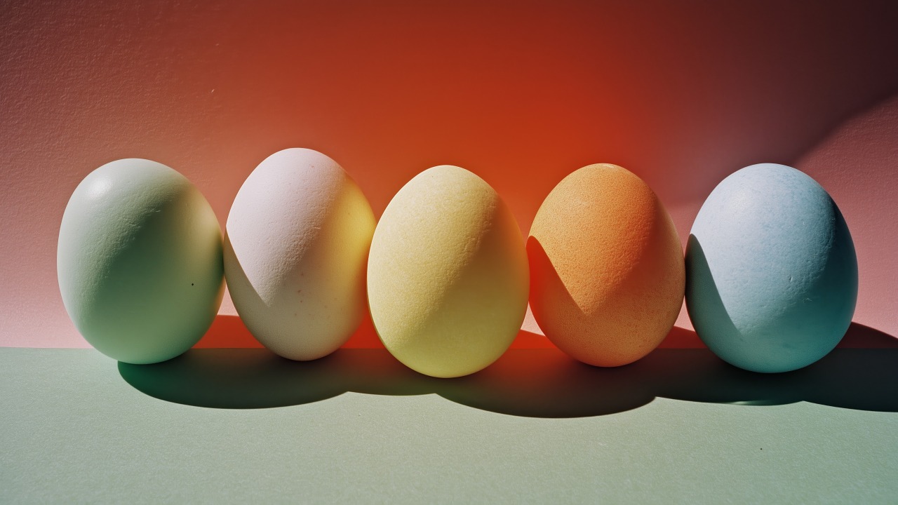 colorful eggs wallpaper, religious observance, scavenger hunt, background for desktop wallpaper (horizontal)