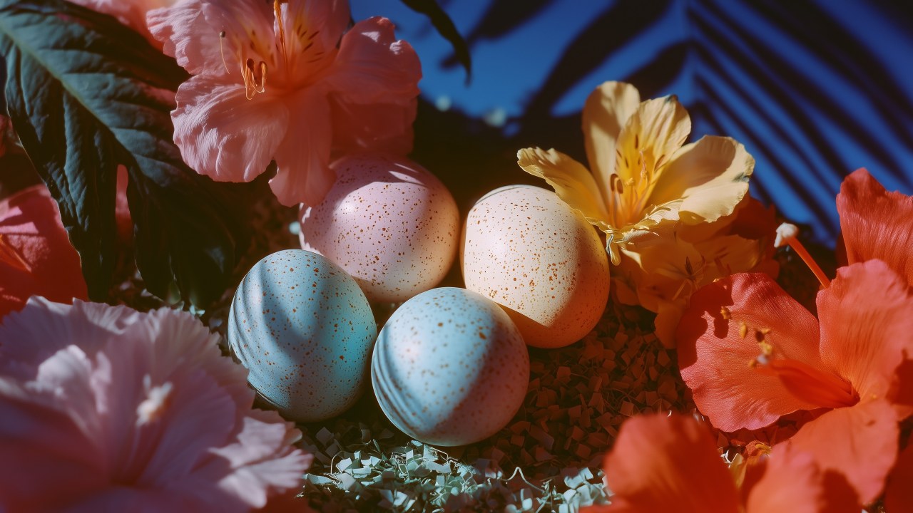 religious observance wallpaper, whimsical designs, easter, background for desktop wallpaper (horizontal)