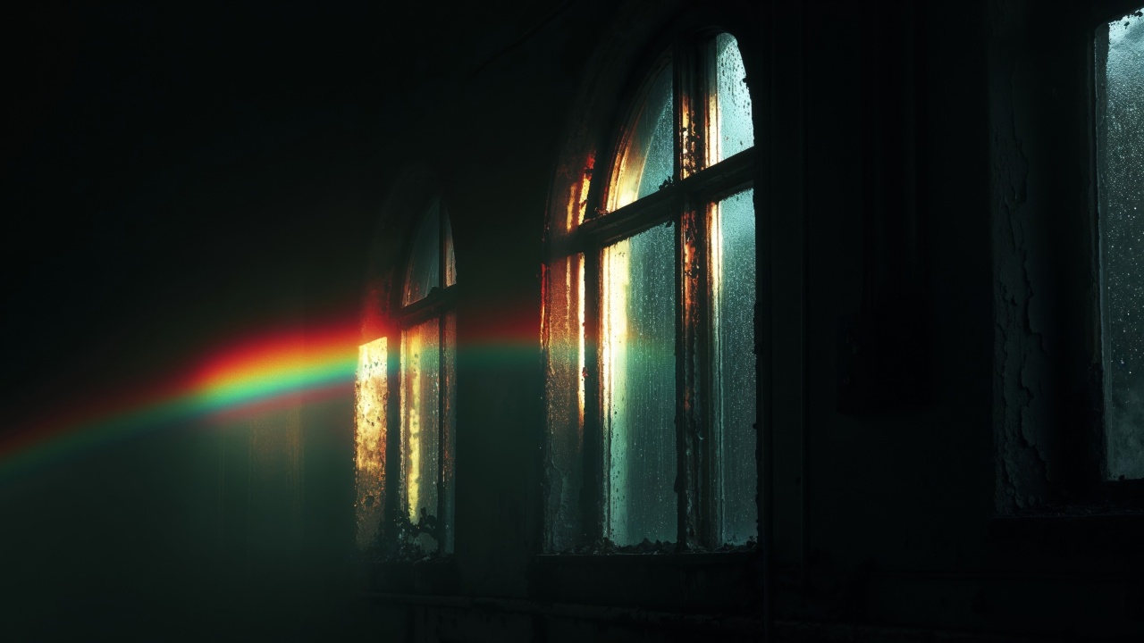 colorful reflections wallpaper, retro neon, vintage aesthetic, background for desktop wallpaper (horizontal)