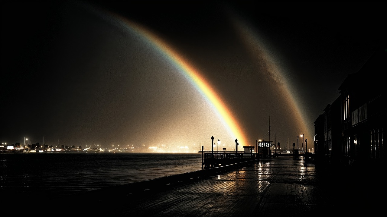 abstract colors wallpaper, rainbow sky, enchanting landscape, background for desktop wallpaper (horizontal)