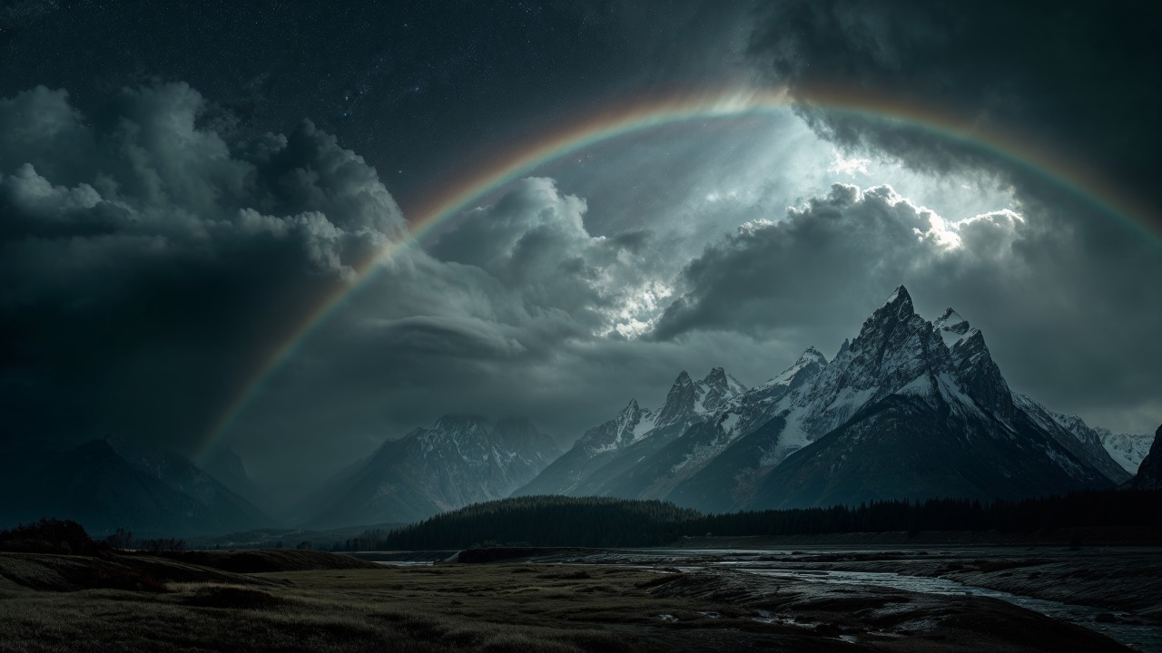 natural wonder wallpaper, rainbow mountains, mountain range, background for desktop wallpaper (horizontal)