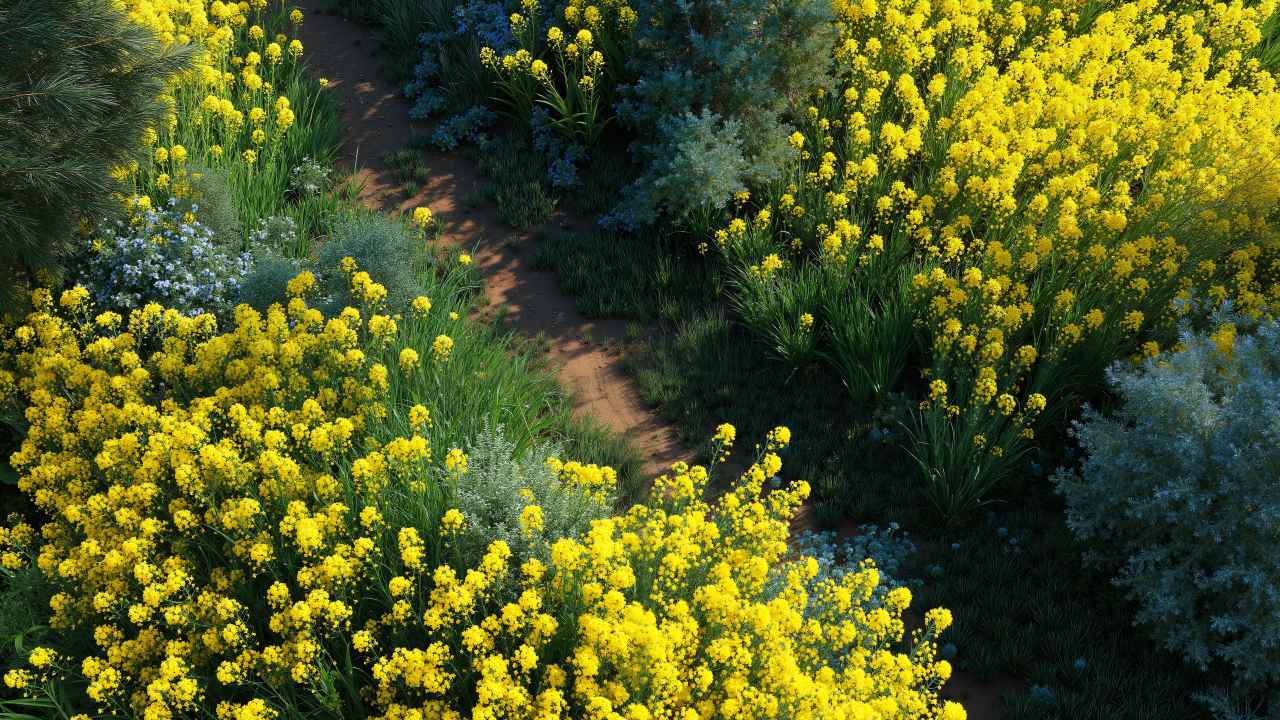 sunny days wallpaper, wildflowers, flower season, background for desktop wallpaper (horizontal)