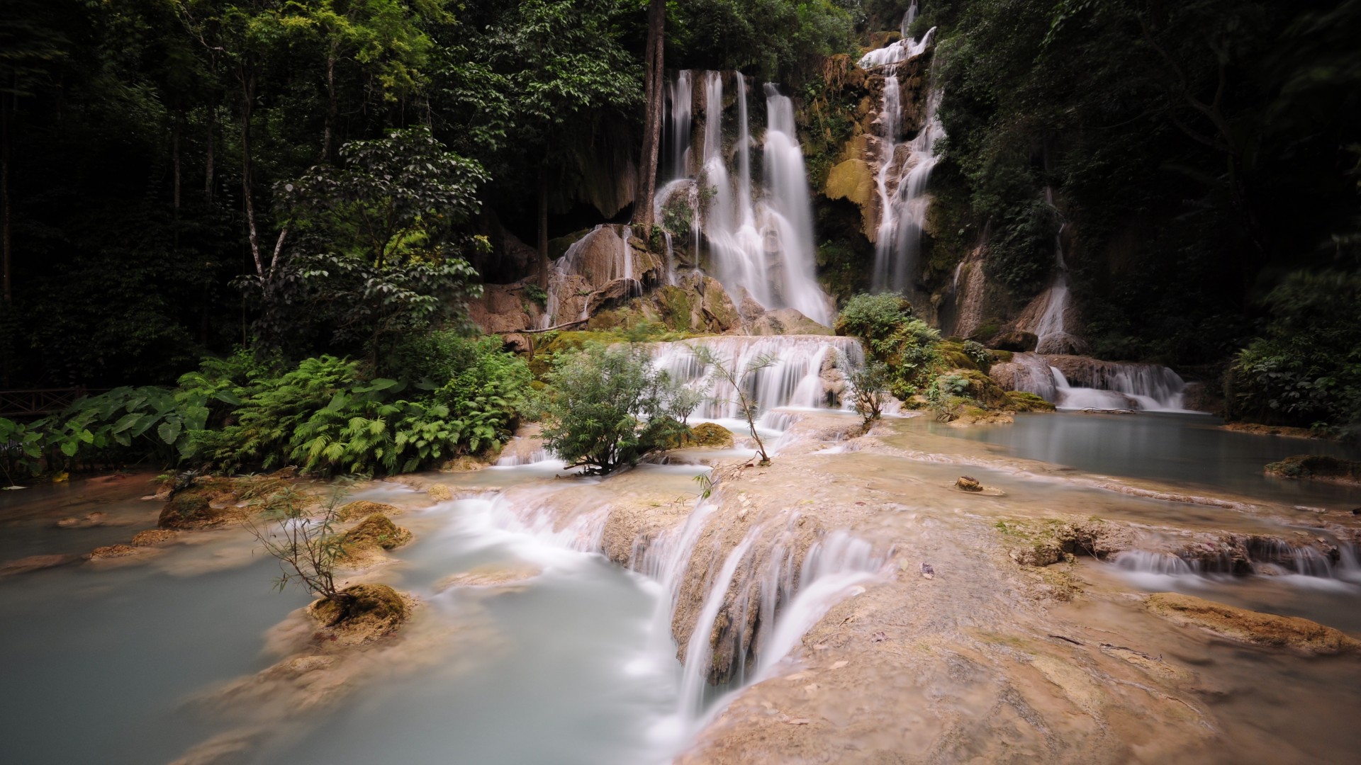 Dalat Waterfall, 4k, HD wallpaper, falls, Pongour, waterfall, Vietnam, mountain, river (horizontal)