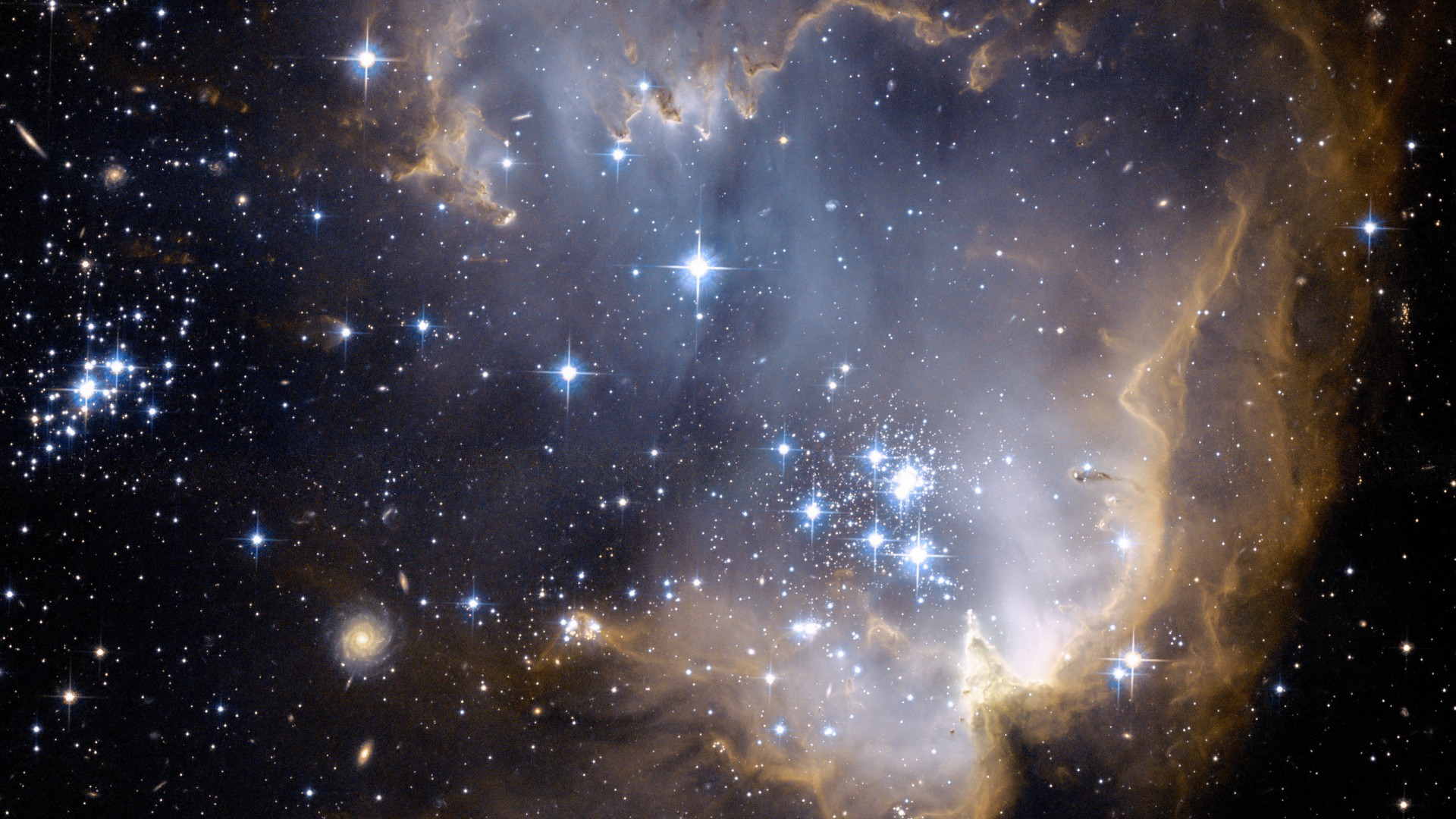 galaxy, space, nebula (horizontal)