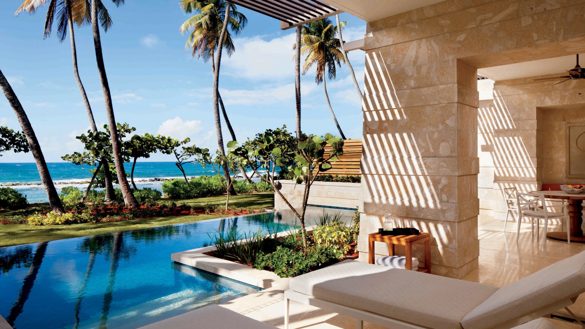 Ritz-Carlton Reserve, Dorado, Puerto Rico, The best hotel pools 2017, tourism, travel, resort, vacation, pool, palms, sunbed (horizontal)