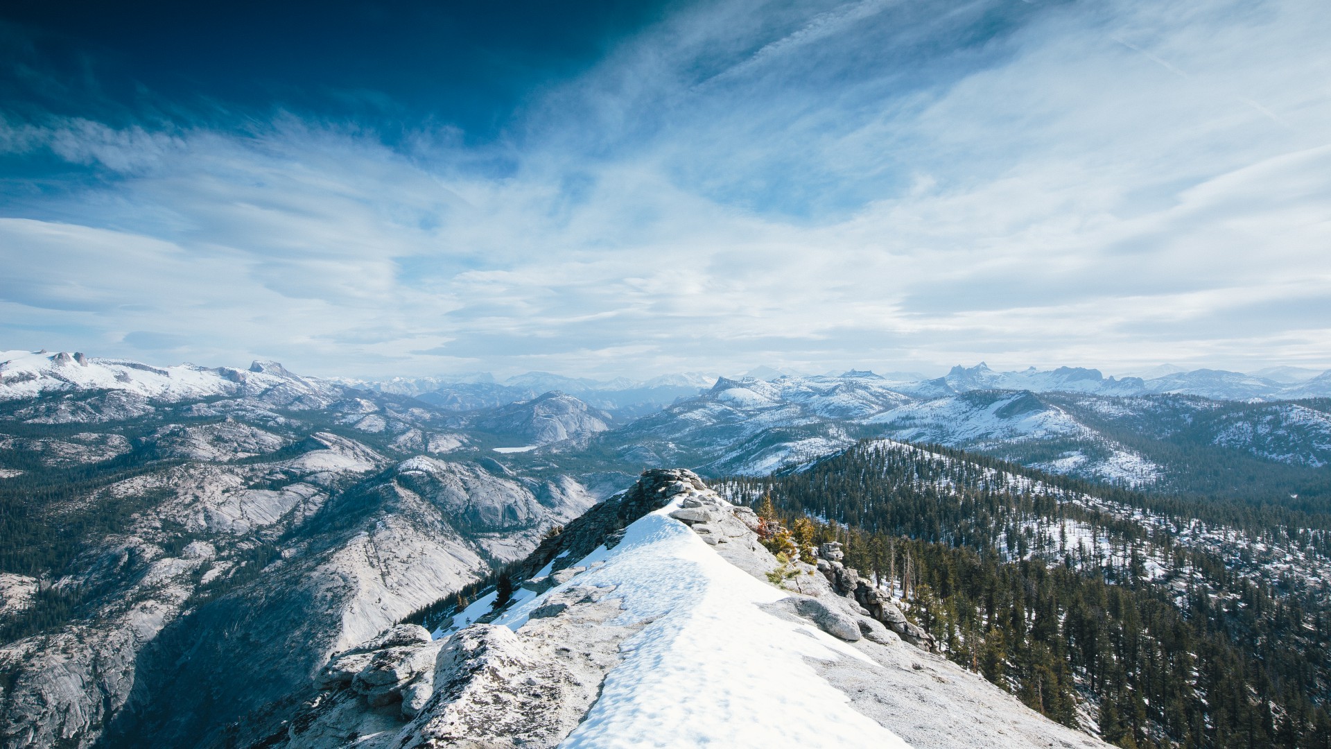 Yosemite, 5k, 4k wallpaper, 8k, winter, snow, forest, OSX, apple, mountains (horizontal)