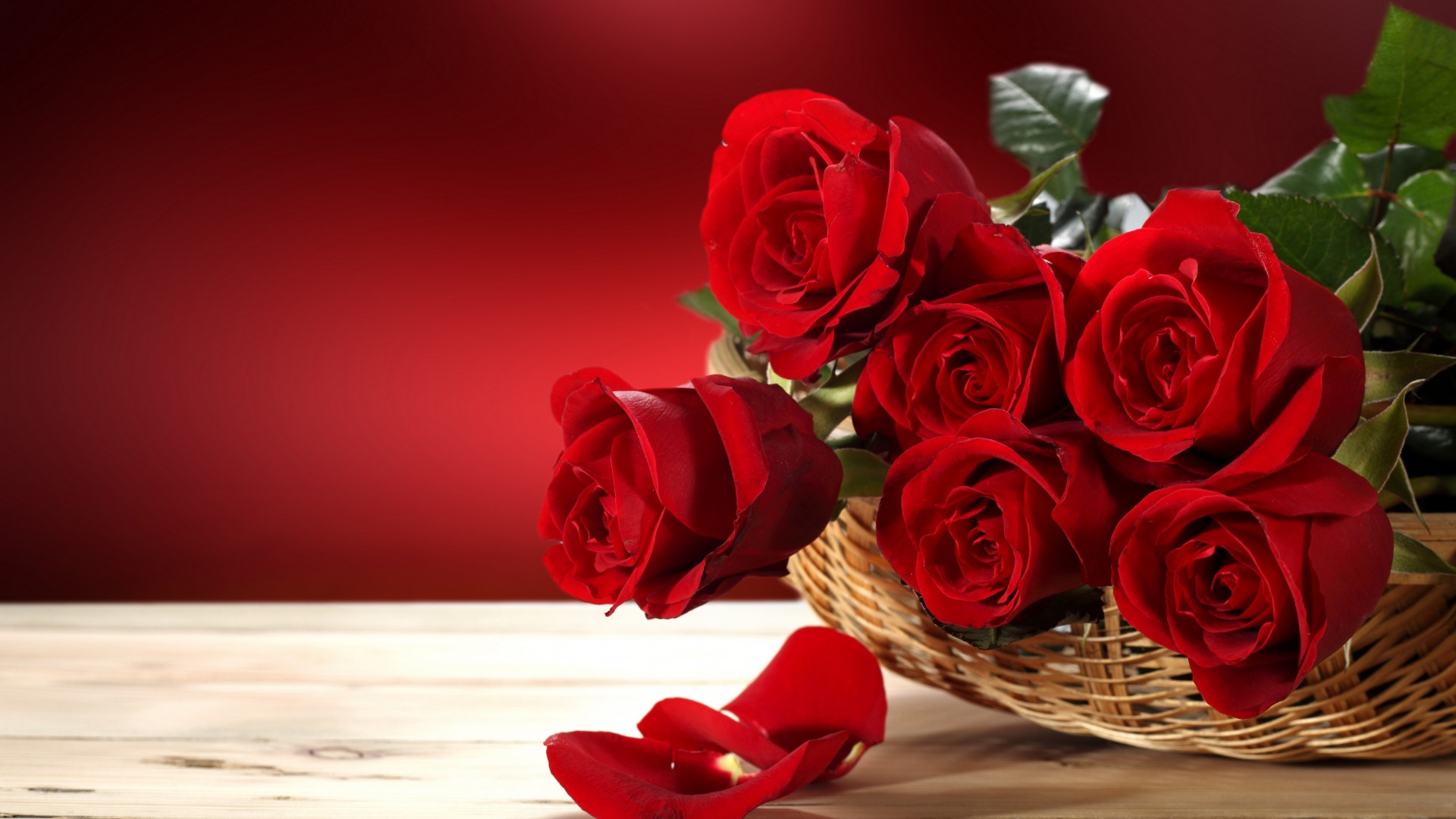 Roses, 5k, 4k wallpaper, Flower bouquet, red (horizontal)