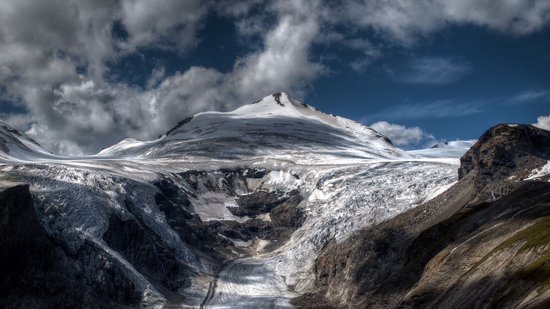Alps, 4k, HD wallpaper, mountain, tourism, travel, snow, clouds (horizontal)