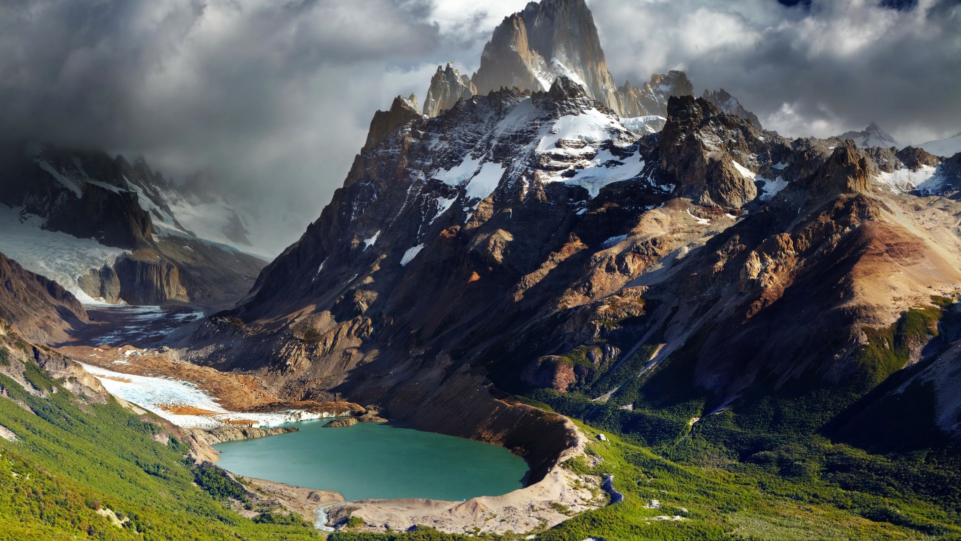 Patagonia, 5k, 4k wallpaper, Argentina, mountains, lake (horizontal)